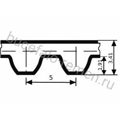 Ремень STD 1150 S5M ширина 9 мм CSHBELT