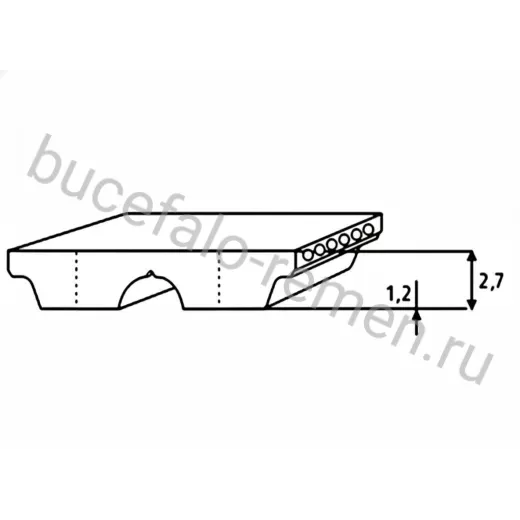 Ремень зубчатый AT5 455 (W=8) Megadyne