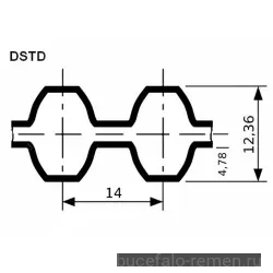 Ремень DSTD 2800 DS14M ширина 40 мм CSHBELT