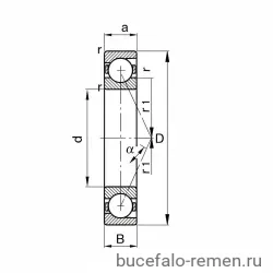 Подшипник шариковый B71908-E-T-P4S FAG