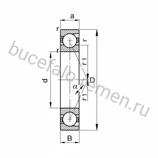Подшипник шариковый B71908-E-T-P4S FAG