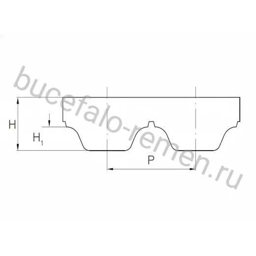 Ремень зубчатый AT10 530 (W=32) Sati