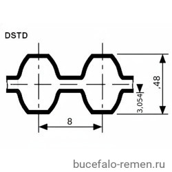 Ремень DSTD 752 DS8M ширина 20 мм CSHBELT