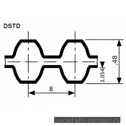 Ремень DSTD 704 DS8M ширина 20 мм CSHBELT