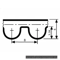 Ремень HTD 1120 8M ширина 20 мм CSHBELT