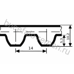 Ремень STD 1120 S14M ширина 40 мм CSHBELT