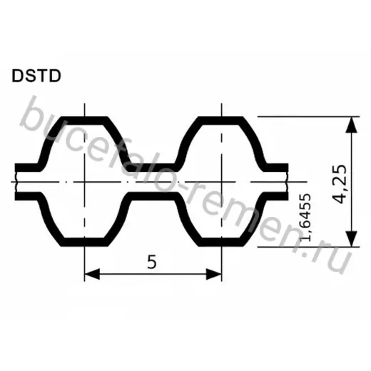 Ремень DSTD 390 DS5M ширина 9 мм CSHBELT
