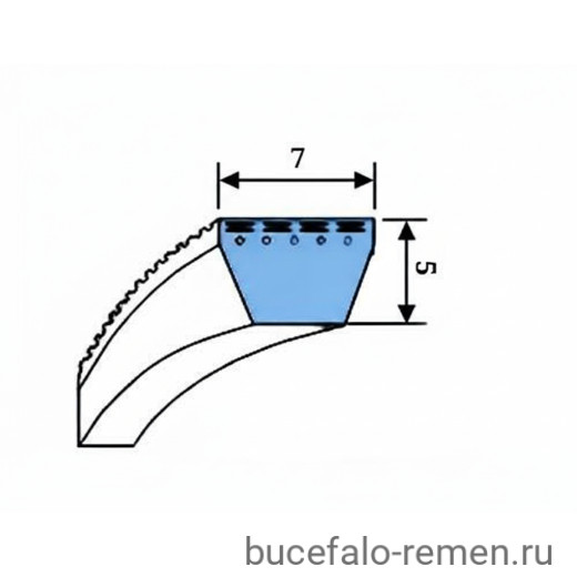 Ремень клиновой 7M 750 Mitsuboshi