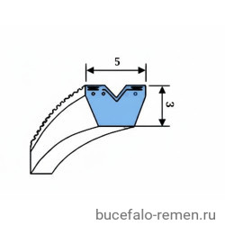 Ремень клиновой 5M 1400 Mitsuboshi