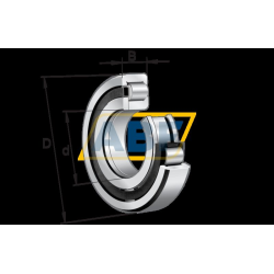 Цилиндрический роликовый подшипник однорядный NUP224-E-XL-TVP2-C3 FAG