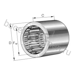 Игольчатый роликовый подшипник с сепаратором HFL0822-RR-L564 INA