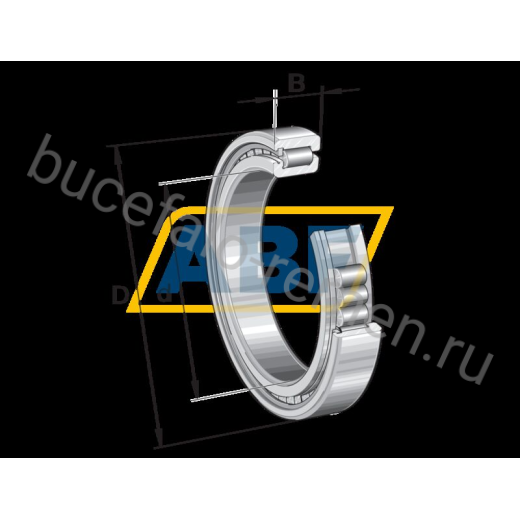 Цилиндрический роликовый подшипник однорядный SL181838-A-BR-C3 INA