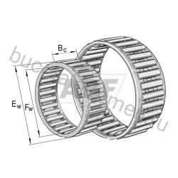 Игольчатый роликовый подшипник с сепаратором K65X70X20-A/3-5 INA