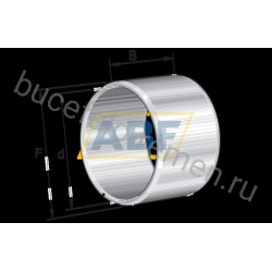 Игольчатый роликовый подшипник с сепаратором IR360X390X80-EGS INA