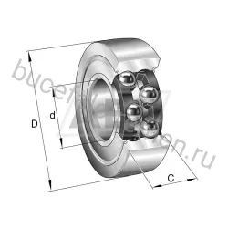 Опорный ролик шариковый вильчатый LR5206KDDU INA